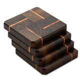 Wenge & Tiger Wood Coasters End Grain Set of 4