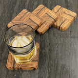 Tiger & Wenge Wood Coasters End Grain Set of 4