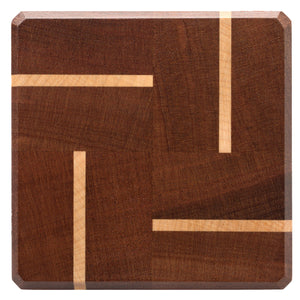 Mahogany & Maple Wood Coasters End Grain Set of 4