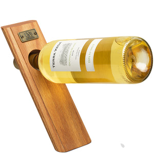 Self-Balancing Oak Edge Edge Grain Wine Bottle Holder at A & E Luxury Home