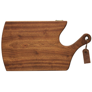 Valentina Cutting Board Mahogany Wood Edge Grain Handmade Handled