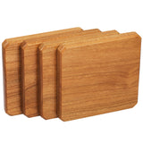 Cherry Wood Coasters Edge Grain Set of 4 and Base