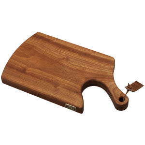 Valentina Cutting Board Mahogany Wood Edge Grain Handmade Handled