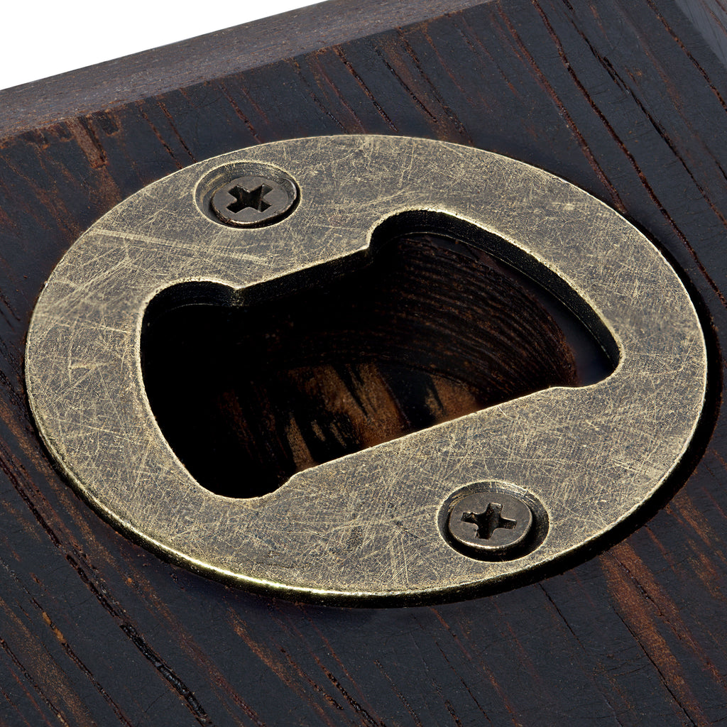 Wenge Wood Edge Grain Self-Balancing Wine Bottle Holder & Opener