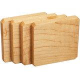 Maple Wood Coasters Edge Grain Set of 4
