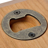 Cherry Wood Edge Grain Self-Balancing Wine Bottle Holder & Opener