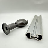 Curved 3000 mm modular glass shelf support column