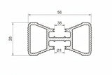 YF-658 curved extruded metal profile for luxury glass shelving