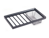 Sliding Wire Basket with Trouser Rack | Organizer for Wardrobe & Cabinet | AE Luxury Home