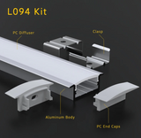 AE Luxury Home | Recessed & Surface Mount LED Strip Channel with Frosted Diffuser Cover