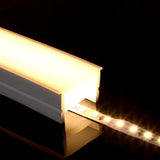 AE Luxury Home | Recessed & Surface Mount LED Strip Channel with Frosted Diffuser Cover