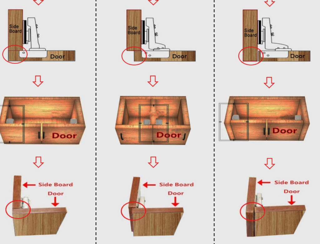 3-Way Adjustable Hidden Hinge — Wood Cabinet Door | Soft Close