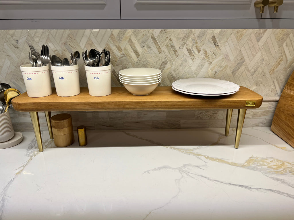 Benchtop Riser WOOD TABLETOP RISER KITCHEN SHELF RISER | AE Luxury Home