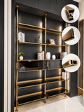 Glass Shelf Rear Frame Profile | LTSG-2116 | 3500 mm | Black