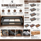 Sliding Glass Basket for Wardrobe | Organizer for Wardrobe & Cabinet | AE Luxury Home