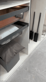 Supreme Grey Wardrobe Starter Bundle — Tier 1 | Pants Rail, Shoe Rack & Metal Basket | 3-SKU Kit | AE Luxury Home