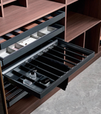 Pull-Out Pants Rail w/ Jewelry Tray | Organizer for Wardrobe & Cabinet | AE Luxury Home