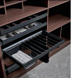 Metal Basket with Pant Rail | Organizer for Wardrobe & Cabinet | AE Luxury Home