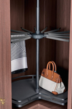2-Layer Rotating Corner Cabinet Basket Organizer