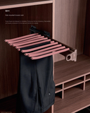Side Mounted Pull-Out Pants Rack | Organizer for Wardrobe & Cabinet | AE Luxury Home