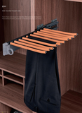 Side Mounted Pull-Out Pants Rack | Organizer for Wardrobe & Cabinet | AE Luxury Home