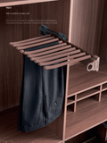 Side Mounted Pull-Out Pants Rack | Organizer for Wardrobe & Cabinet | AE Luxury Home