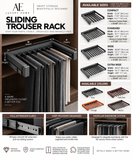 Sliding Trouser Rack | Organizer for Wardrobe & Cabinet | AE Luxury Home