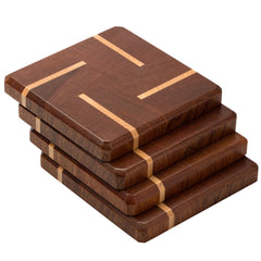 CRAFTS BY ALEXA - Assorted Mahogany Birch Wood Coasters – Noʻeau Designers