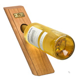 Cherry Wood Edge Grain Self-Balancing Wine Bottle Holder & Opener