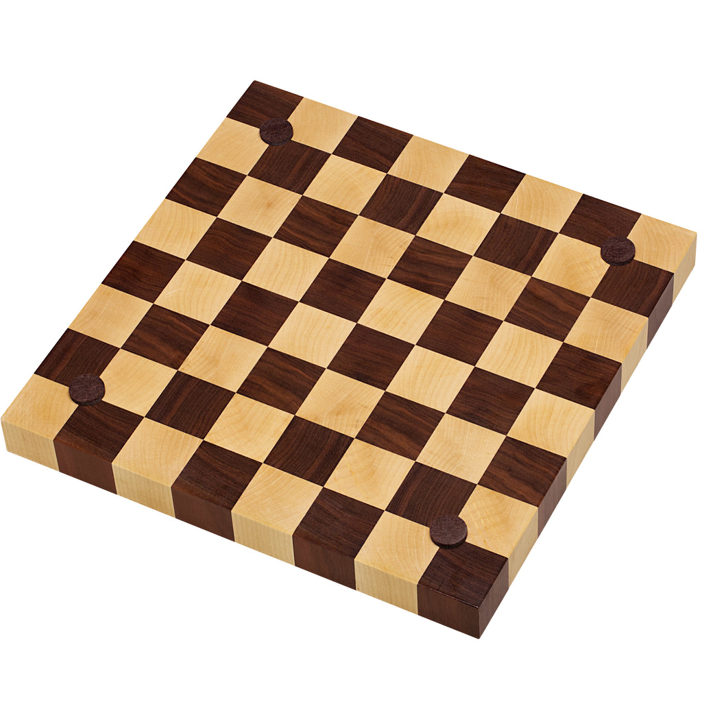 Walnut and Oak Solid Wood Chessboard - www.