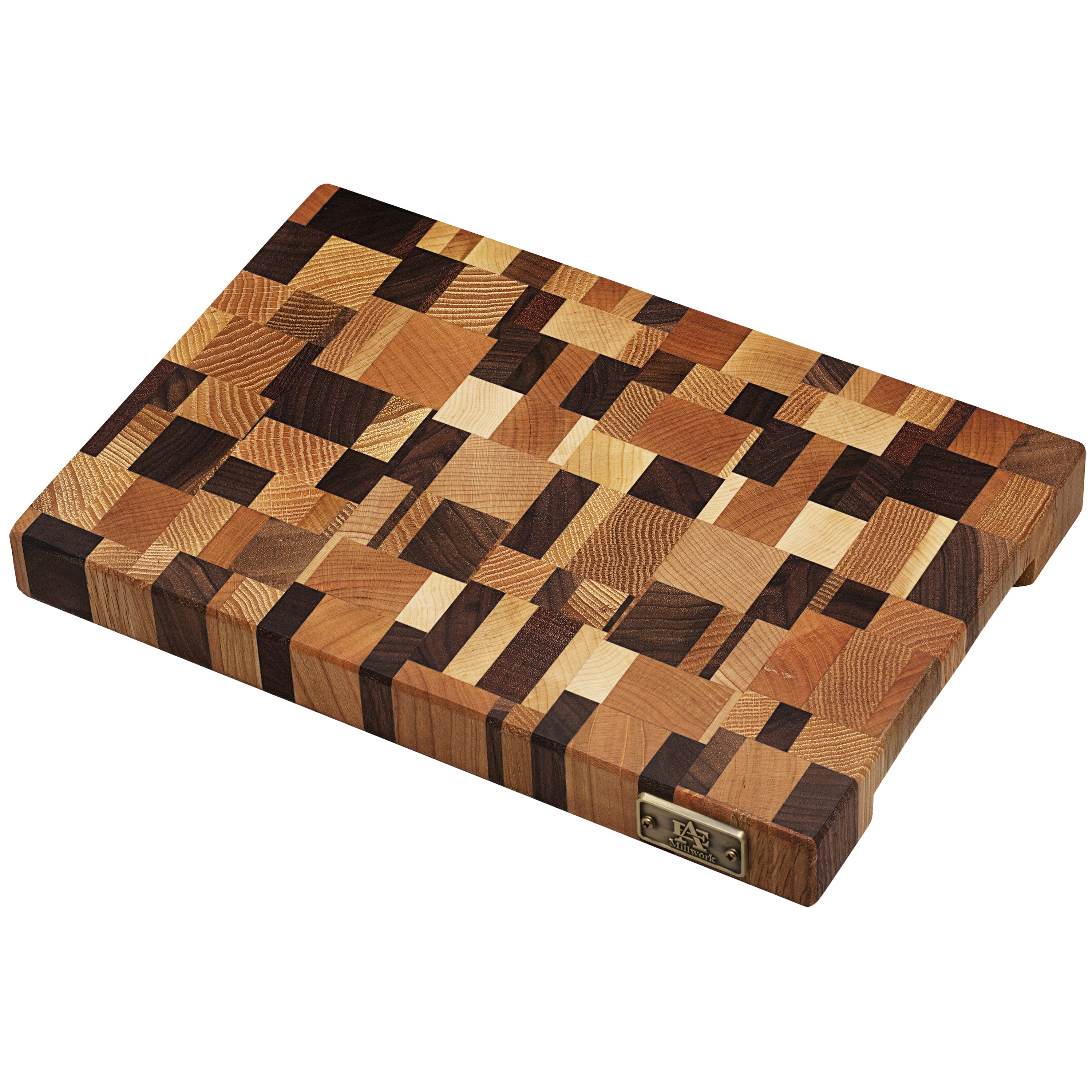 Handmade Mosaic Mix of 7 Woods End Grain Cutting Board | AE