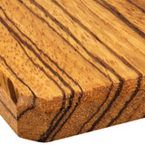 Tiger Wood Coasters Edge Grain Set of 4 with Base