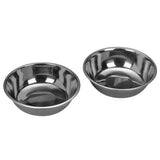 Dog Feeder Bowls Silver Large 8.5